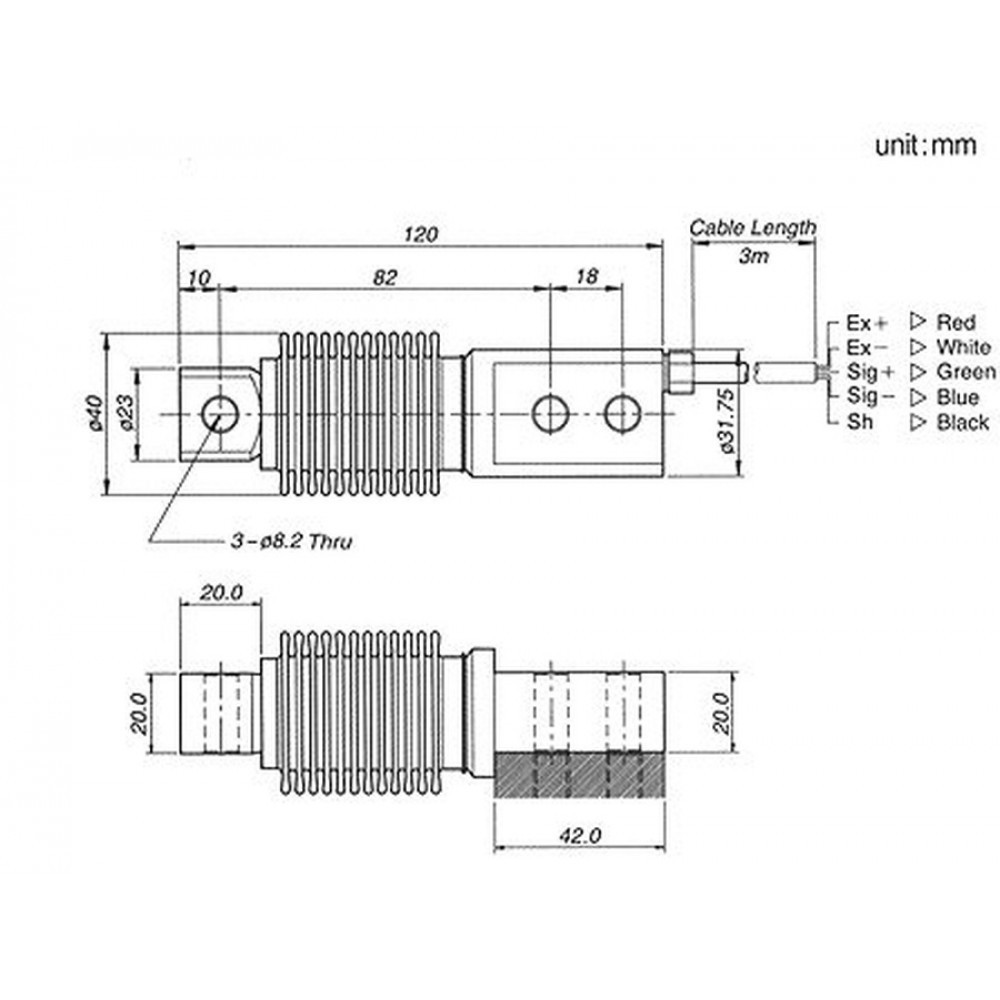 Тензодатчик CAS HBS 100KG