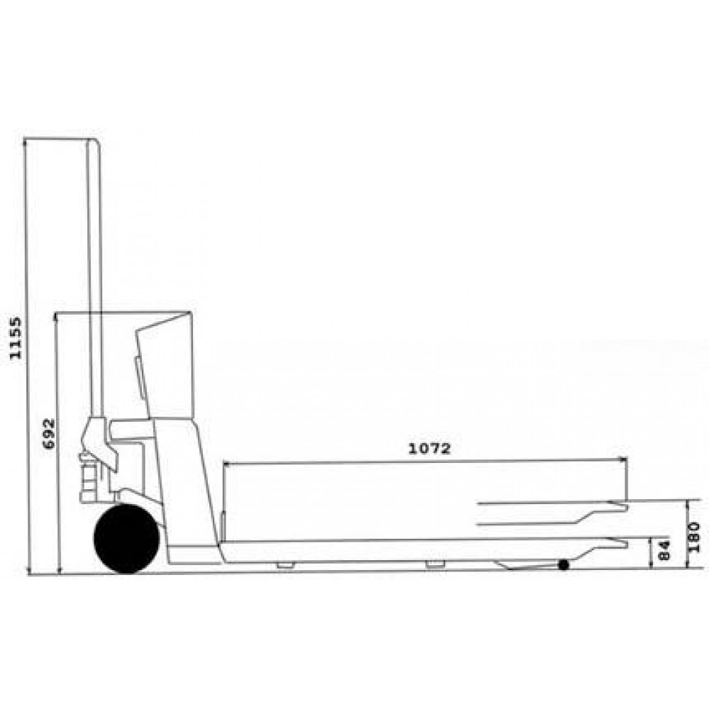 Гидравлическая тележка с весами CAS CPS-1T (1000 кг)