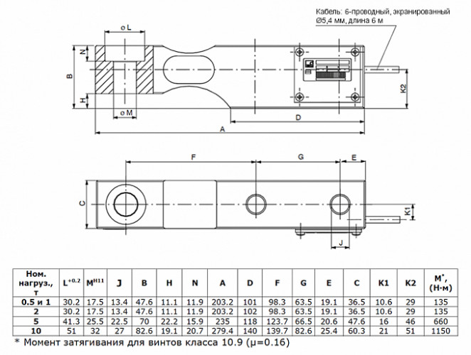 Тензодатчик HBM Z7A-D1 2T