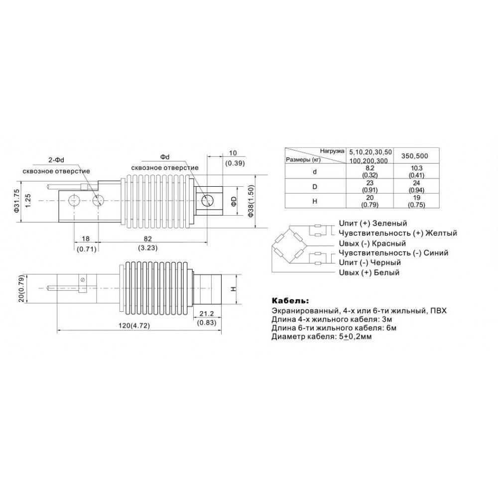 Тензодатчик ZEMIC BM11 100KG